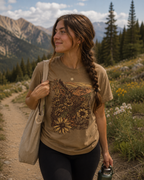 Flower Meadow Unisex Tee - Coyote Brown