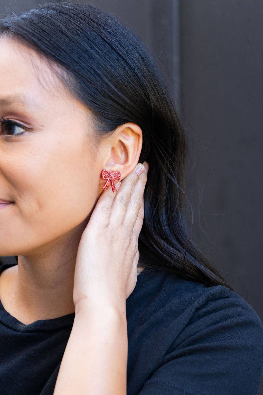 Red Bow Studs