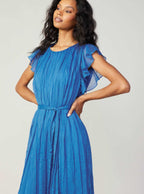 Flutter Sleeve Crinkle Dress