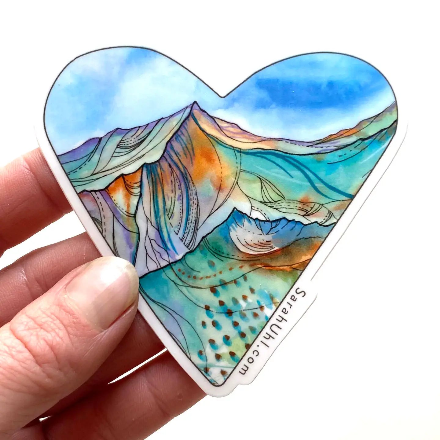 Mountain Art Stickers : Heart Mountain