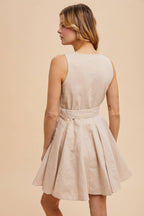 Belted Button Down Linen Dress