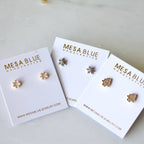 CZ Pine Tree Stud Earrings 