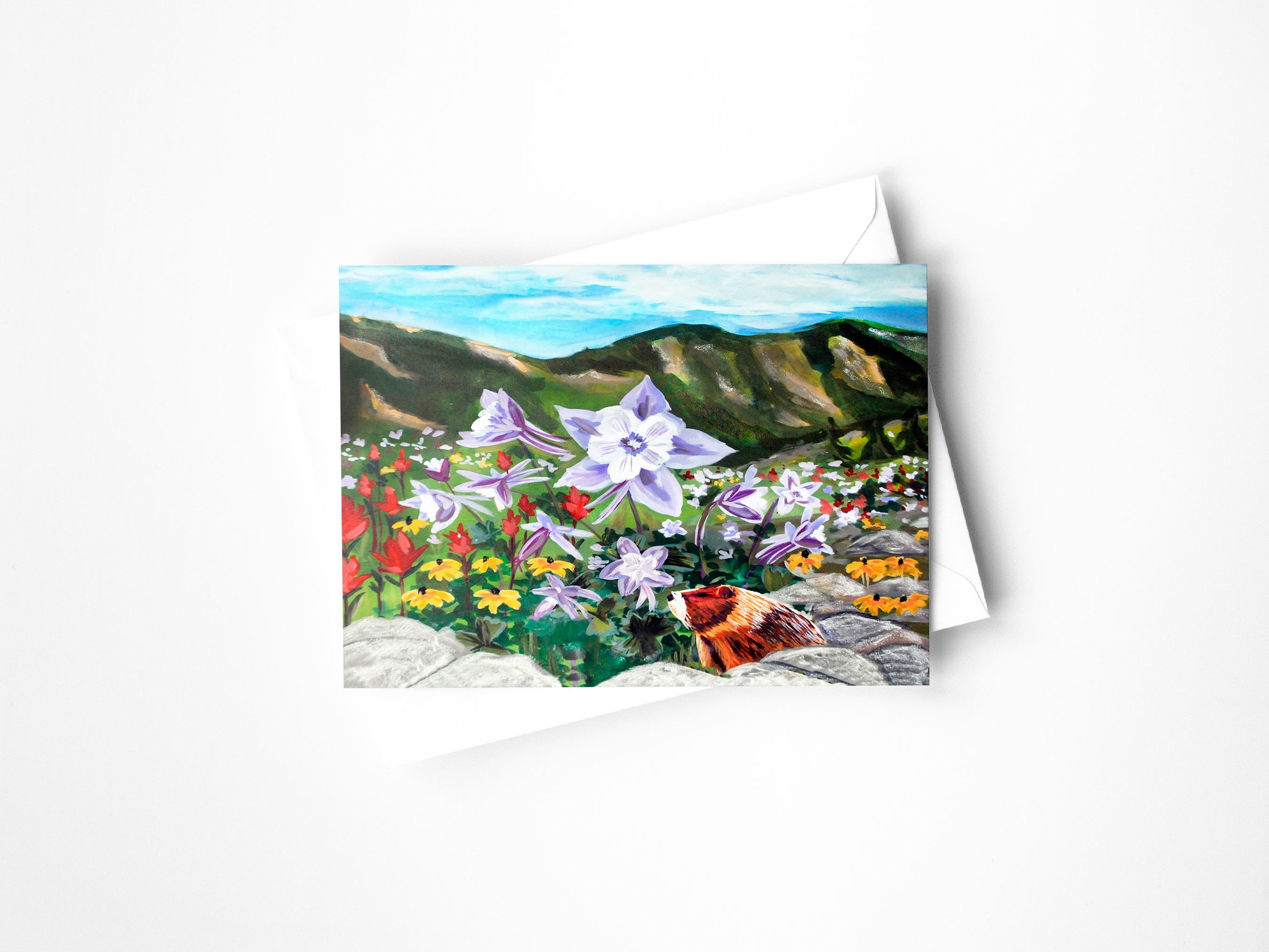 Alpine Marmot Greeting Card
