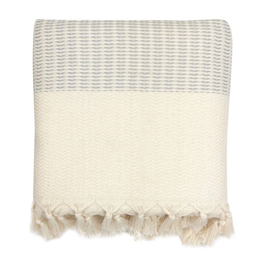 Plush Wavy Turkish Throw Blanket