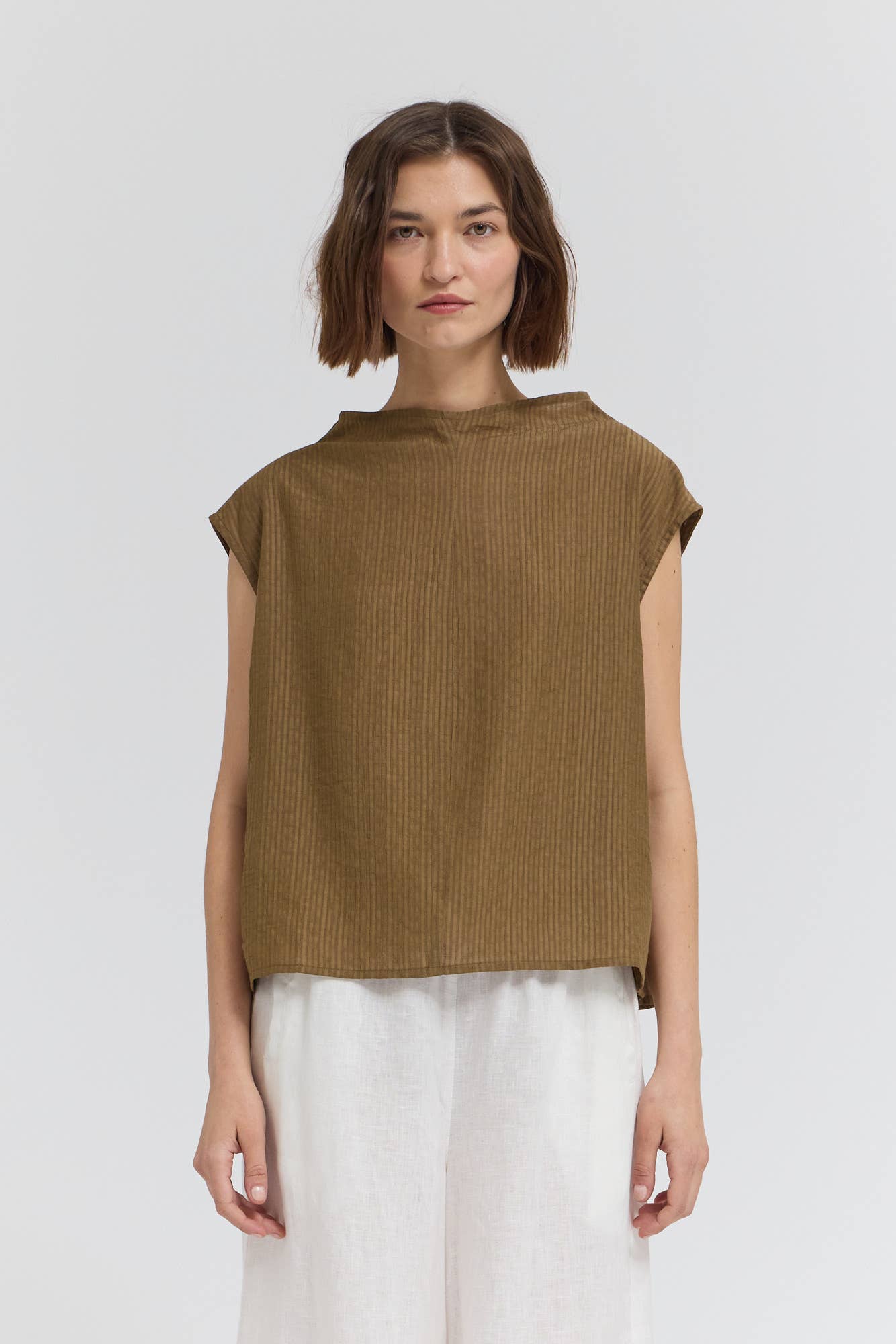 Mock Neck Textured Top