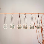 Teal Floral Earrings 