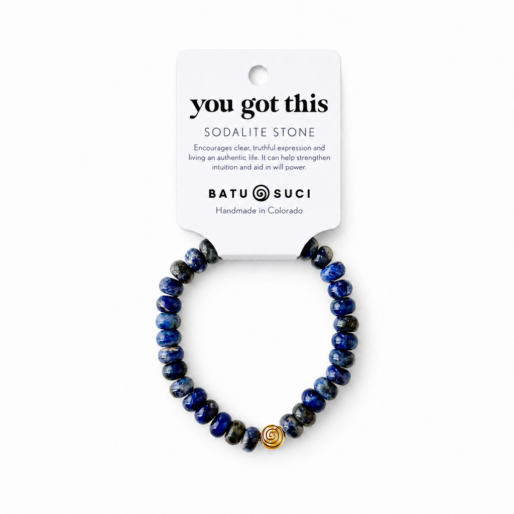 You Got This Rondelle Bracelet  |  Sodalite Gemstone Bracelet