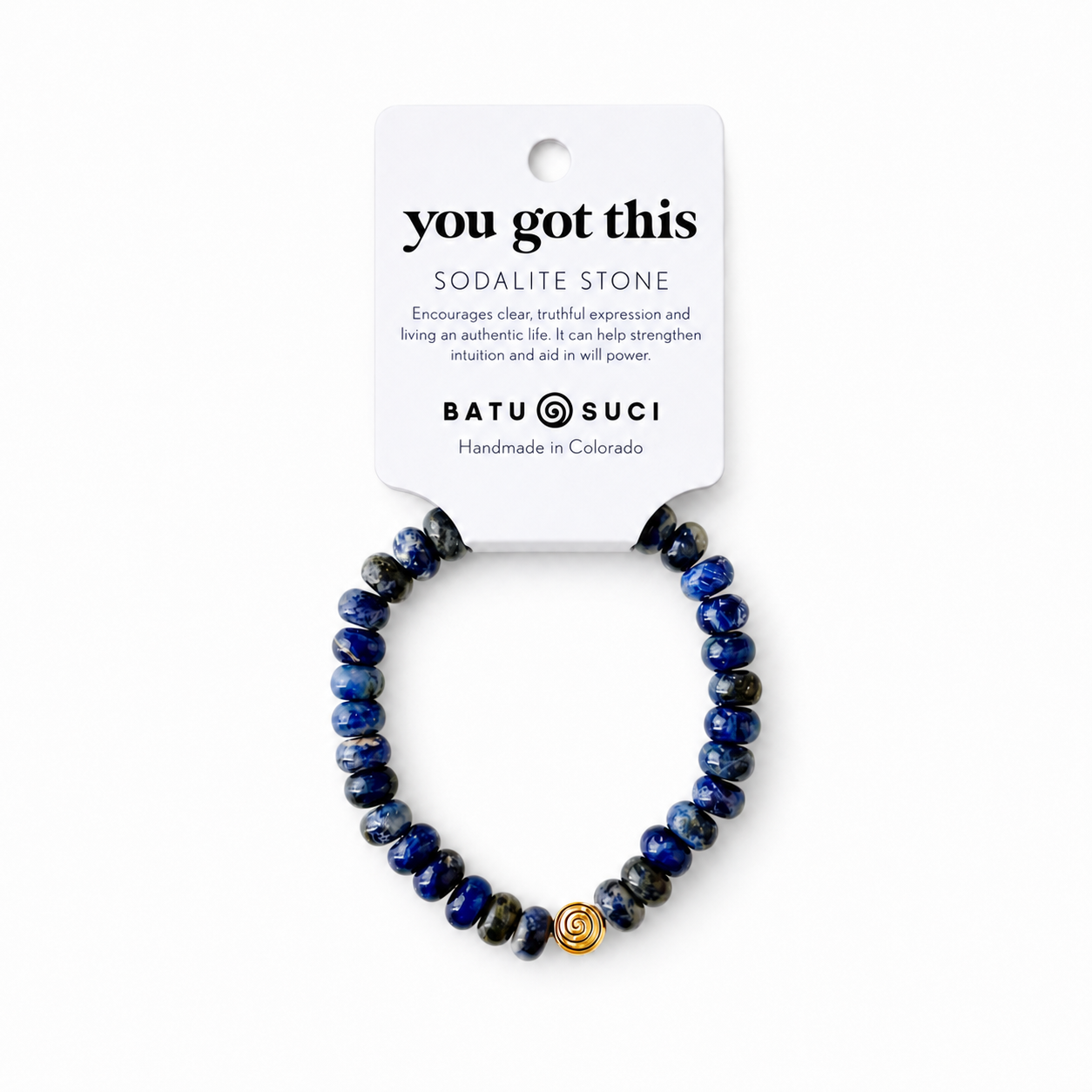 You Got This Rondelle Bracelet  |  Sodalite Gemstone Bracelet