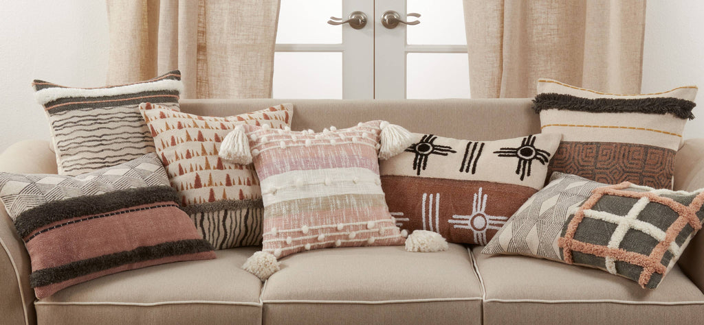 Two-Tone Design Throw Pillow