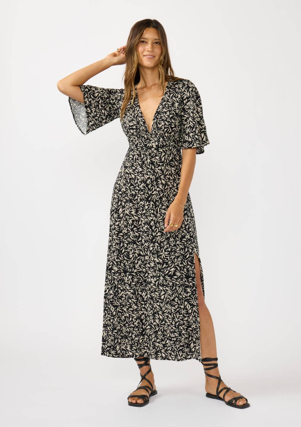 Floral Empire Waist Maxi Dress