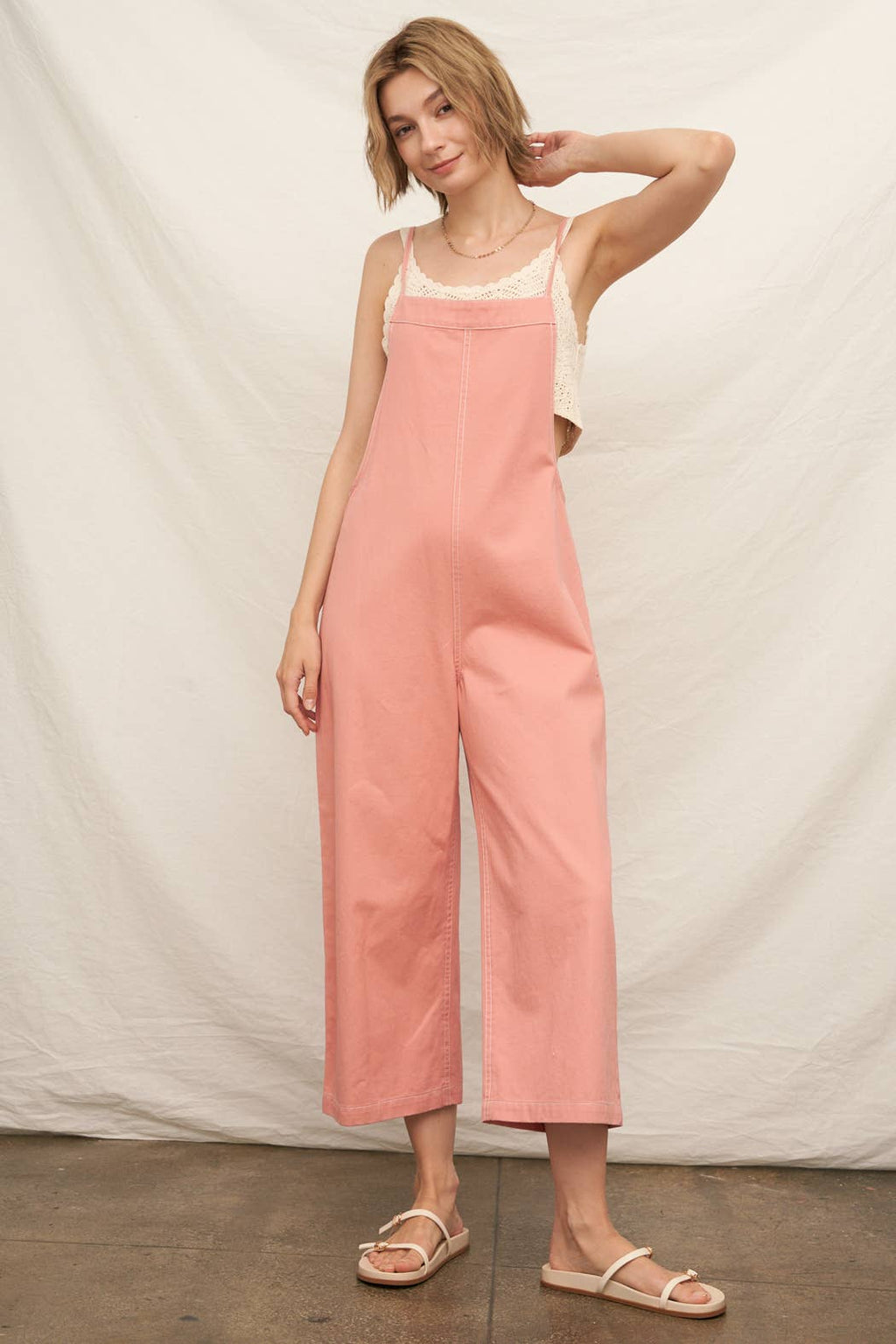 Spaghetti Strap Denim Jumpsuit