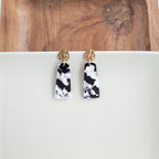Mia Mini Earrings - Black & White // Jewelry, Earrings, Fall