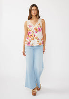 V-Neck Tank with Lace