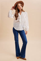 Ruffled Cotton Blouse