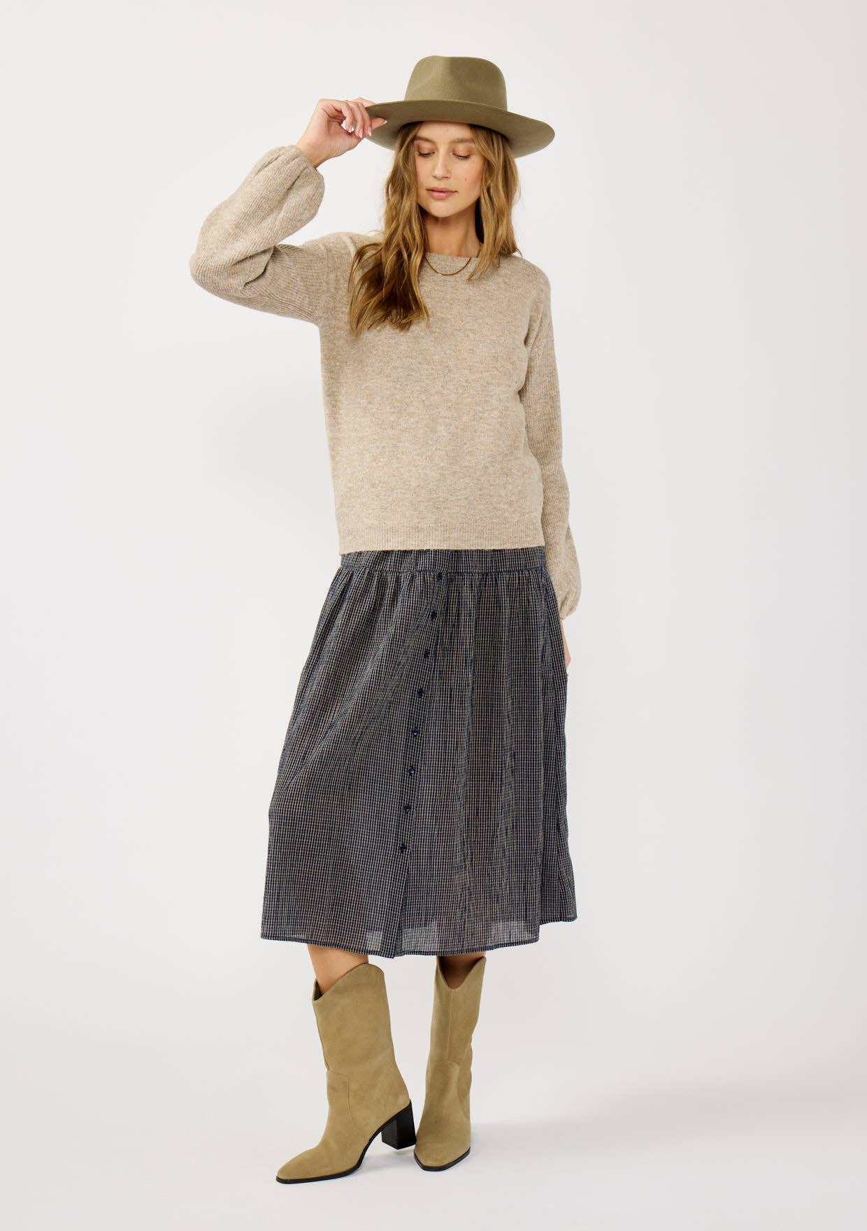 Crewneck Dropped Shoulder Sweater