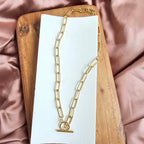 Luxe Gold Chunky Paper Clip Chain - 20"