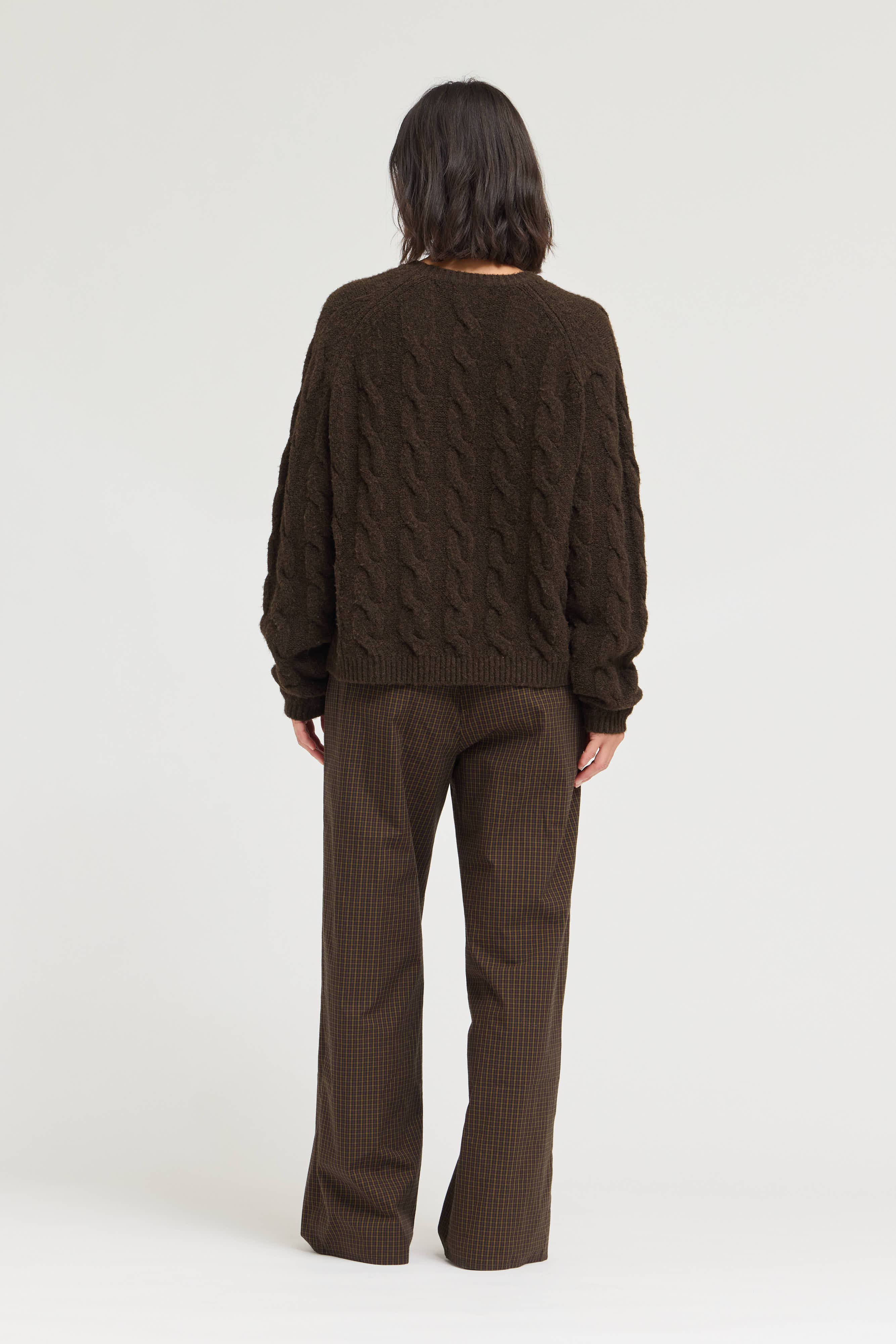 Wide Cable Knit Sweater