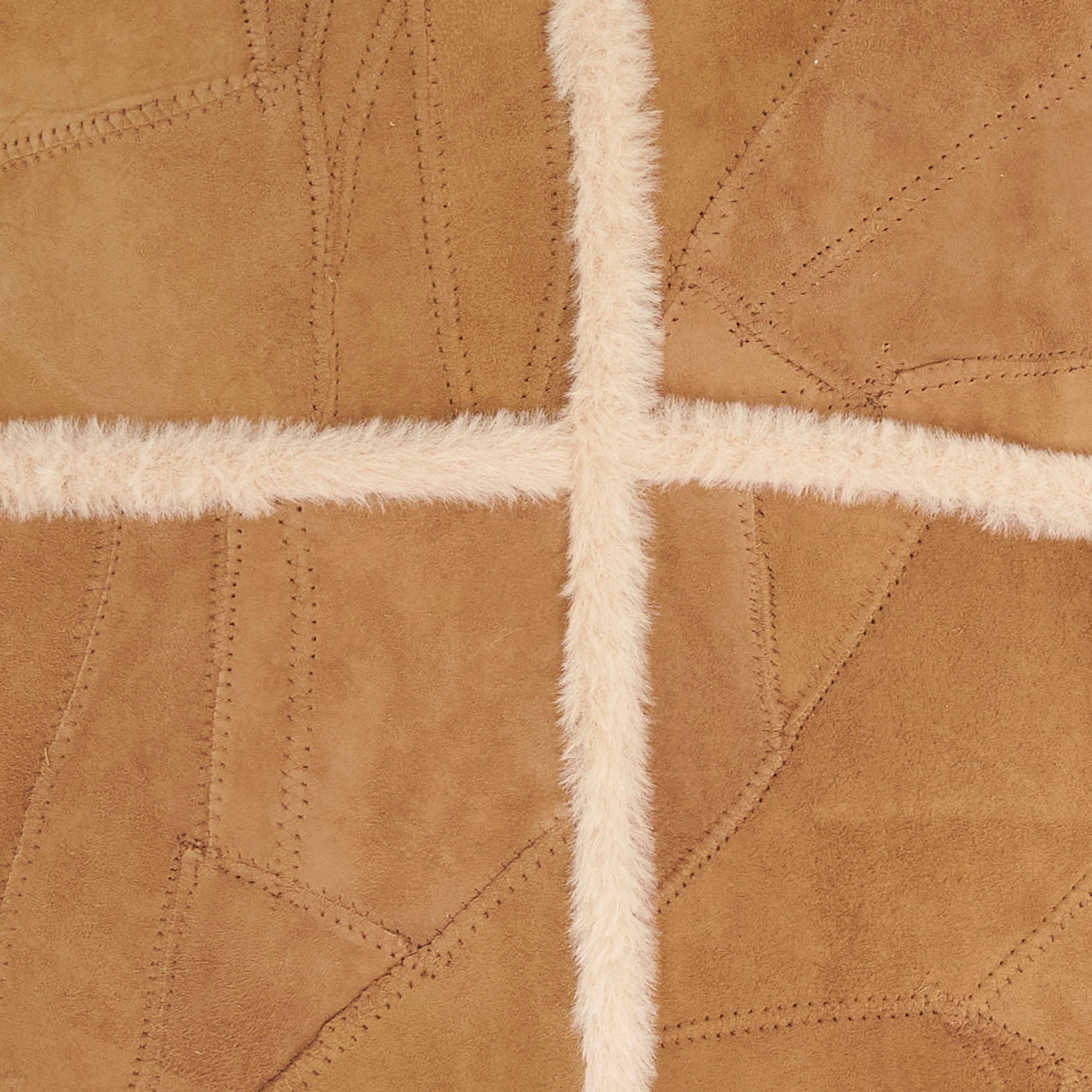 Distinctive Patchwork Leather Pillow