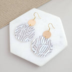 Pearl Black Stripe Zoey Earrings