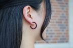 Cam Maroon Mini Hoops