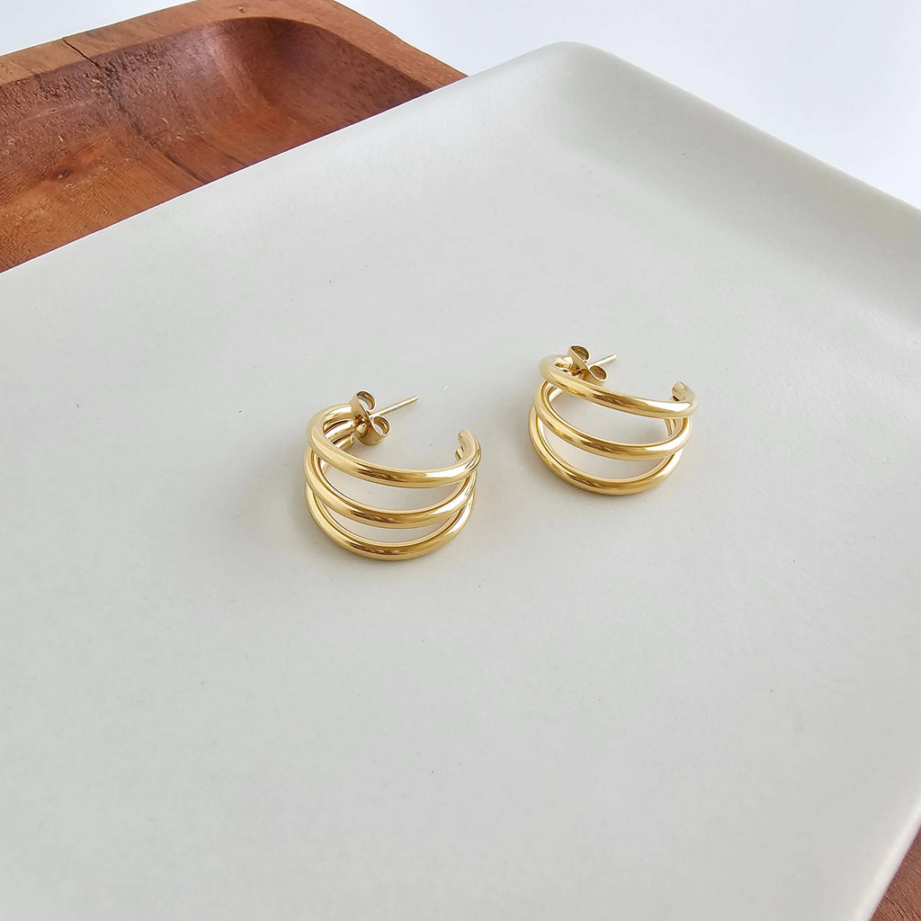 Luxe Treya Hoops - Gold