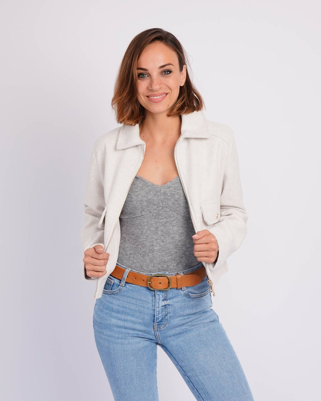 Marin Statement Buckle Leather Belt