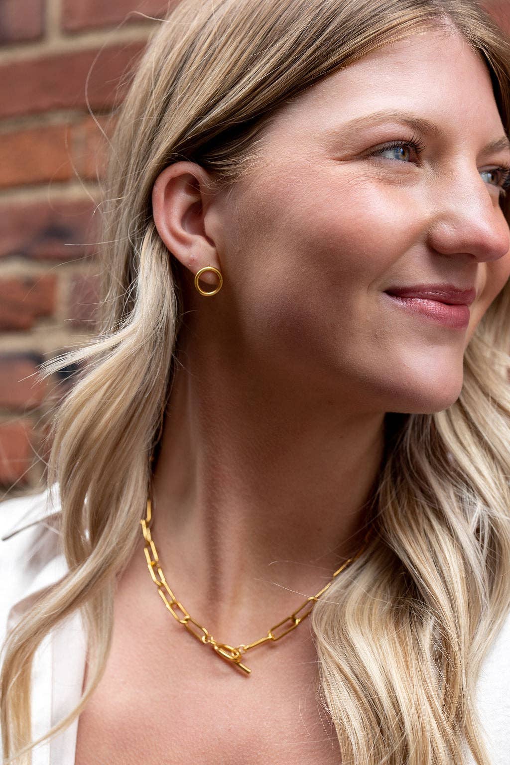 Medium Luxe Gold Oriana Studs