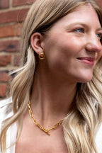 Medium Luxe Gold Oriana Studs