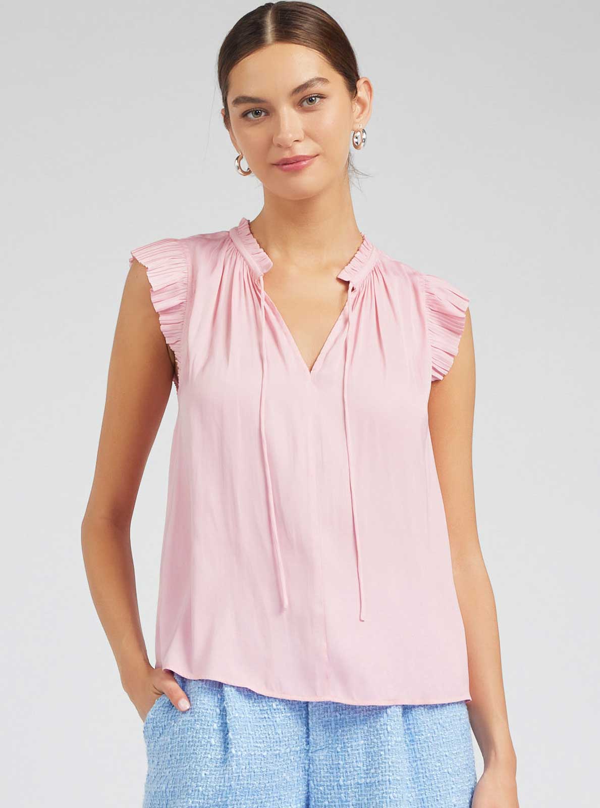 Margot Pleated Sleeve Blouse