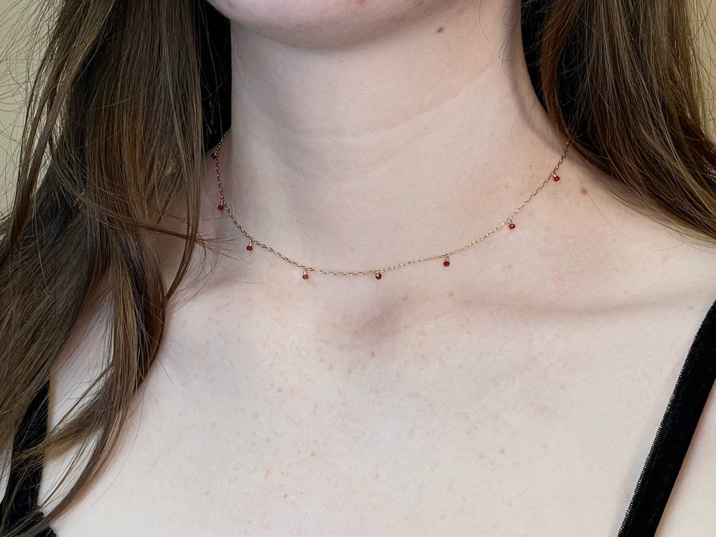 Stone Bead Choker Necklace
