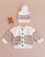 Woodland Stripe Cardigan Baby Kid Back to School Fall Winter