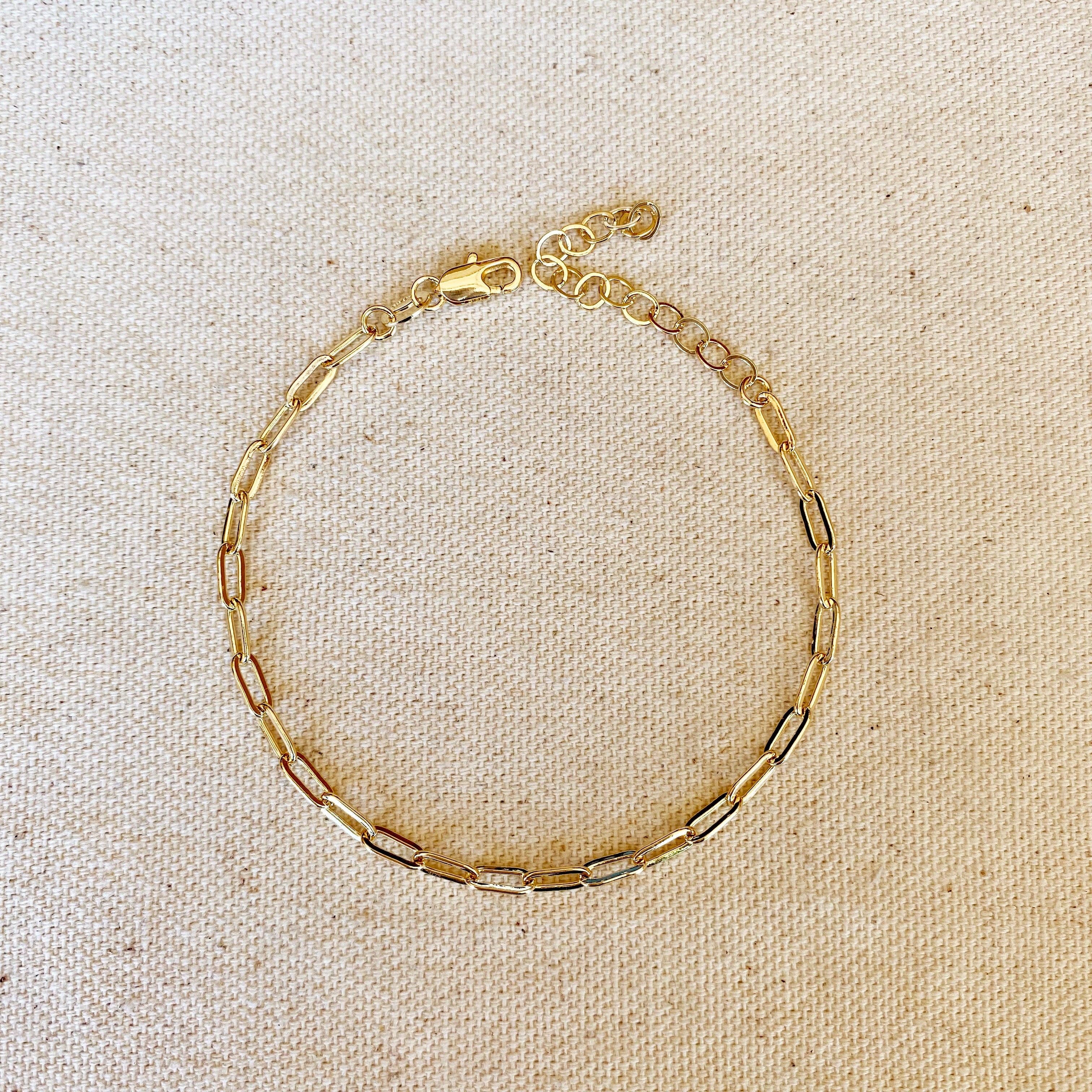 Short Link Paperclip Bracelet