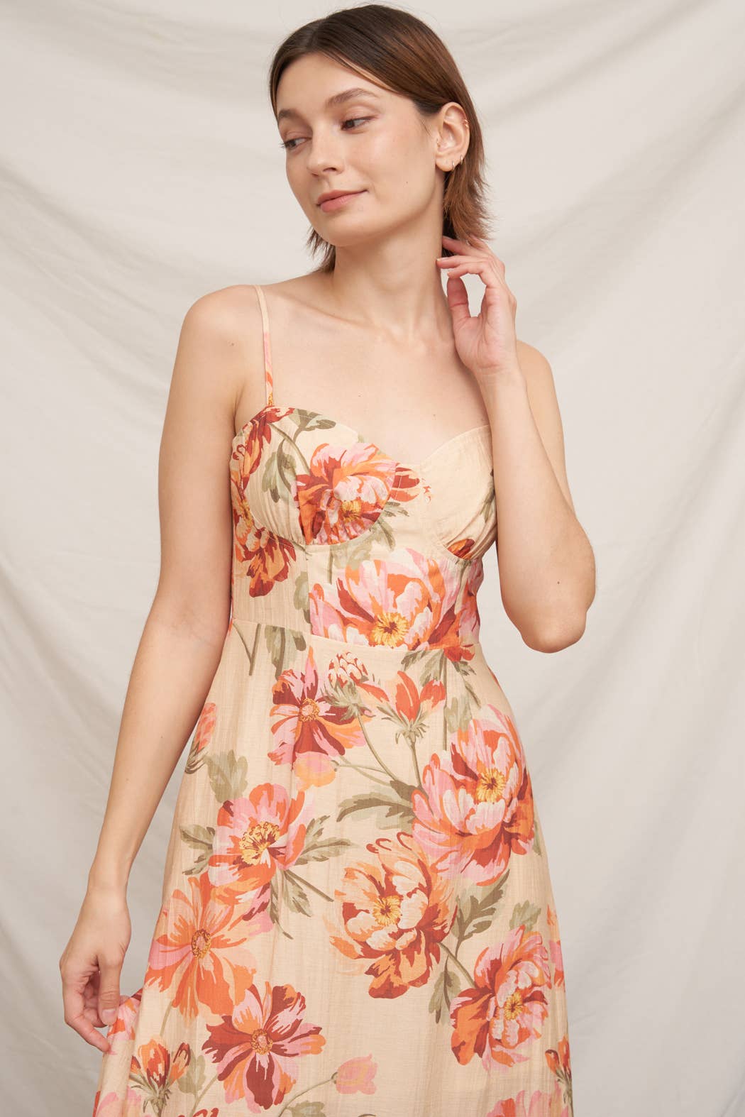 Sleeveless Floral Print Maxi Dress