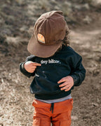 Kid's Organic Pullover - Black - Tiny Camper