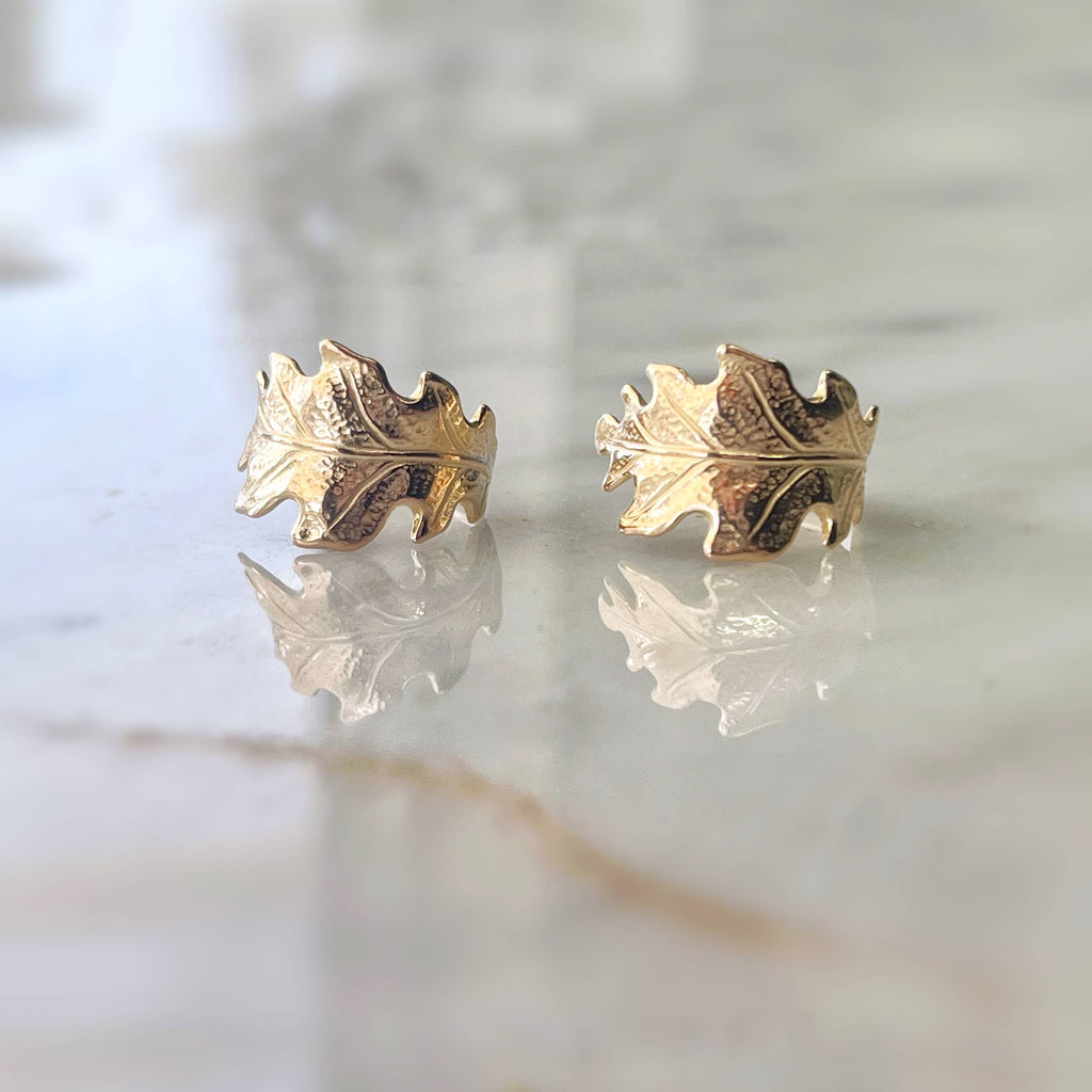 Oak Leaf Hoops