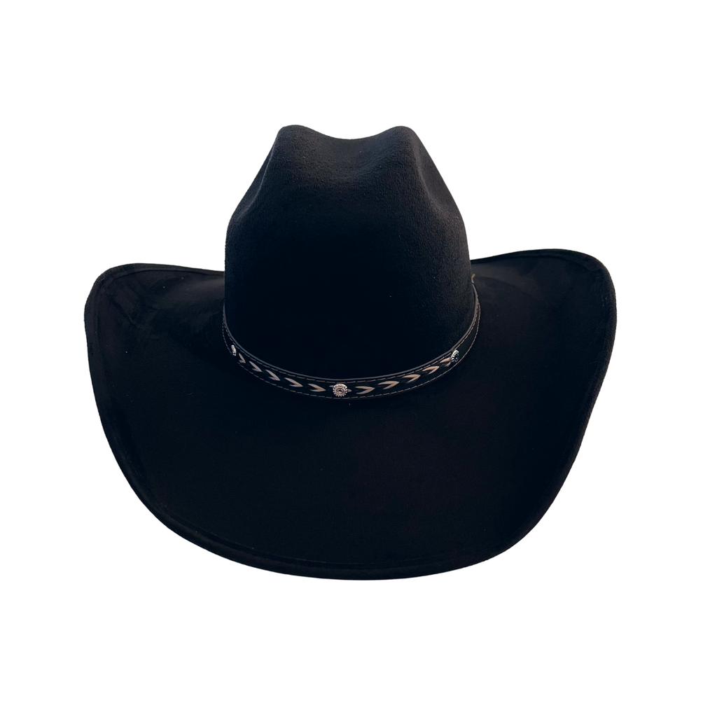 Vegan Suede Western Cowboy Hat