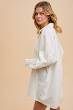 Linen Blend Button Down