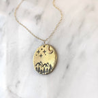 Moon and Mountains Necklace