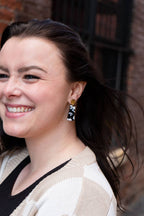 Mia Mini Earrings - Black & White // Jewelry, Earrings, Fall