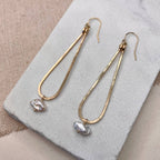 Hammered Teardrop Drop Earrings