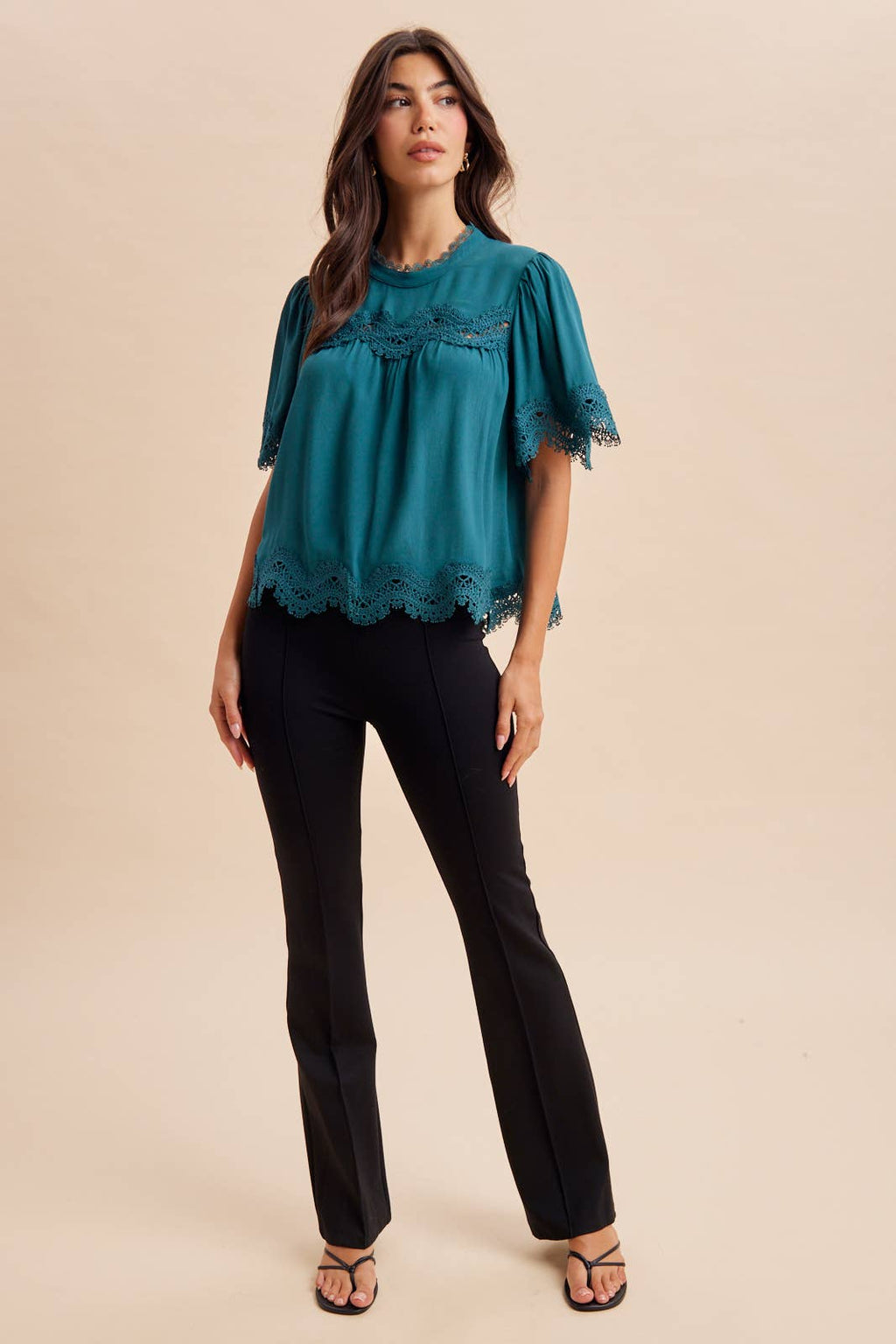 LACE TRIM TOP