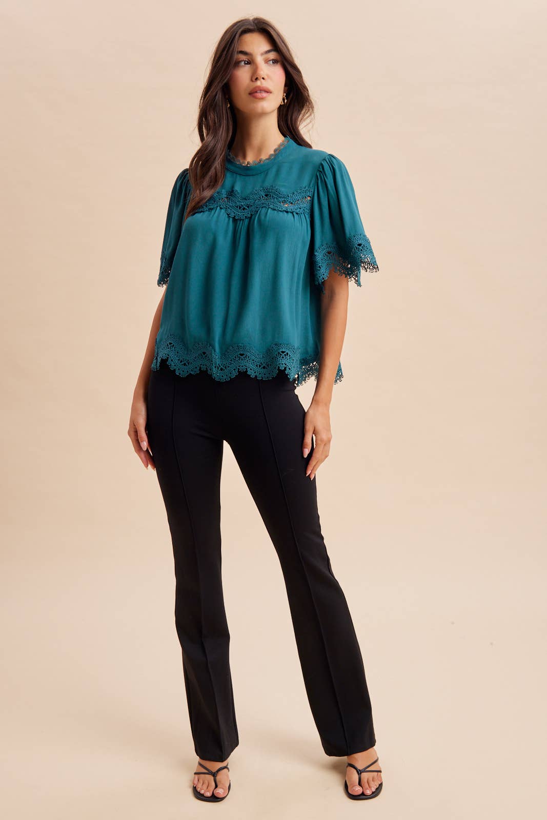 LACE TRIM TOP