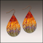 Autumn Fury Petal Drop Handmade Earrings