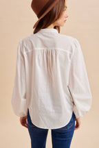 Ruffled Cotton Blouse