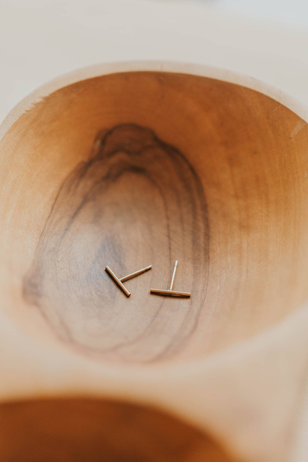 Tiny Bar Stud Earrings