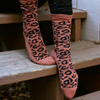 Socks that Protect Cheetahs (Rust Leopard Print)