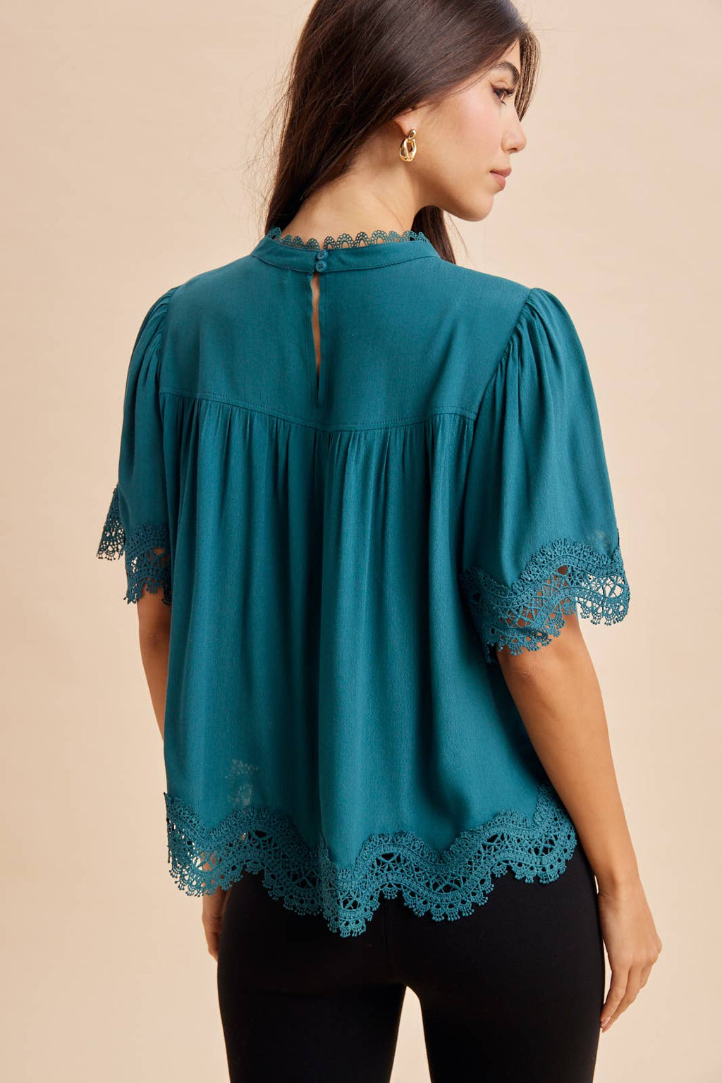 LACE TRIM TOP