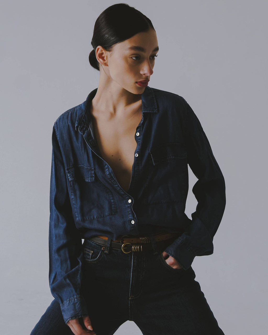 Alie Skinny Leather Belt