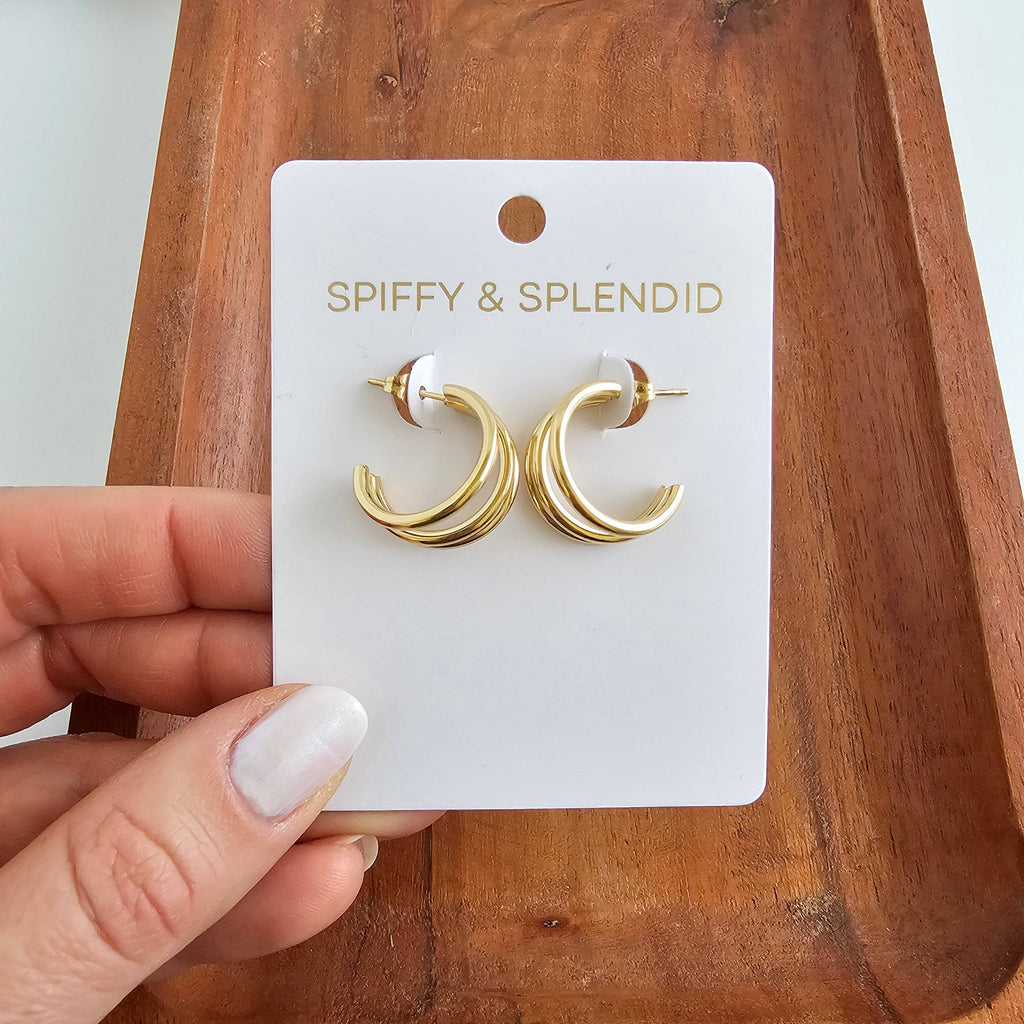 Luxe Treya Hoops - Gold