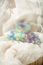 Oval Acetate Hair Claw in Nightshade Nectar